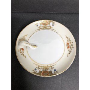 Vintage Noritake Lemon Dish Morimura M Handled Gold Orange Floral Design Japan